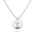 Initials Fabulous Alphabet Letter Necklace White Gold Layered Steel Jewellery